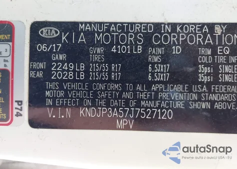 2018 Kia Soul + z USA, uszkodzony, nr VIN KNDJP3A57J7527120